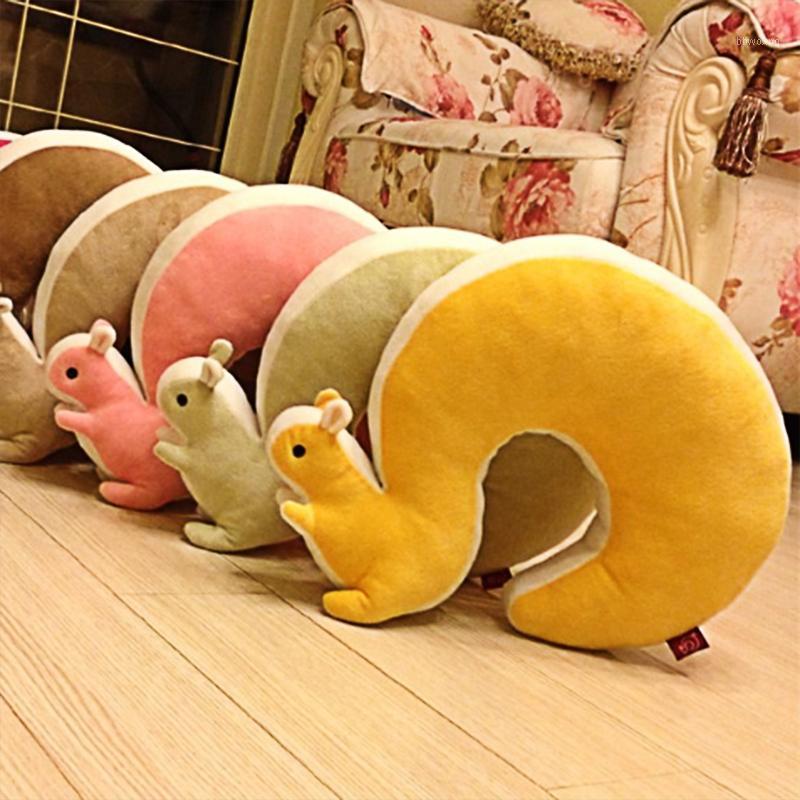 

U-shaped Pillow Cute Squirrel Design Soft Cushion Home Office Nap Neck Relaxing Health Care Portable Travel Pillows For Sleeping1