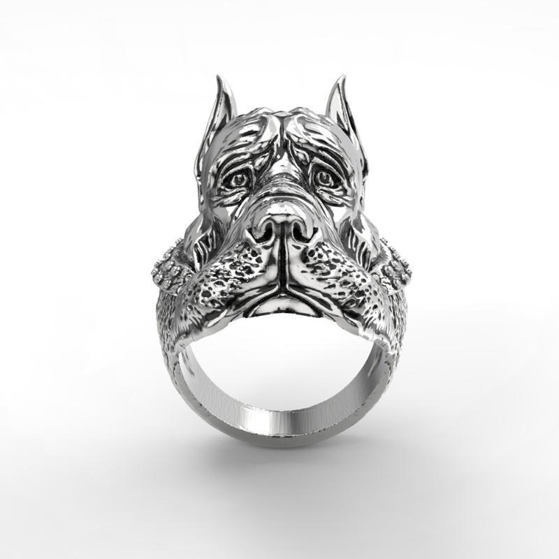 

New Fashion Stainless Steel Doberman Dog Animal Ring For Men Fine Jewelry1