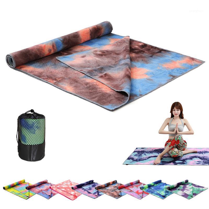 

Yoga Mat Print Quick Dry Non-Slip Foldable Yoga Towel Slimming Fitness Exercise Mat Blanket with Mesh Bag Fitness Mats1, Red