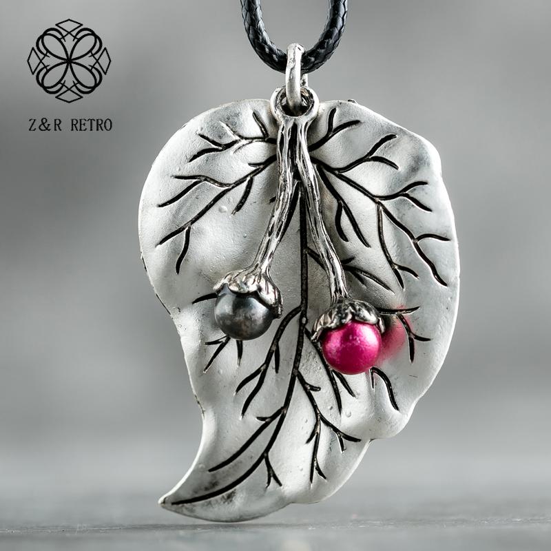 

Resin Beads Necklaces & Pendants Leaf Rope Sweater Chains Simple Necklaces Statement Handmade Pendants Collier Femme