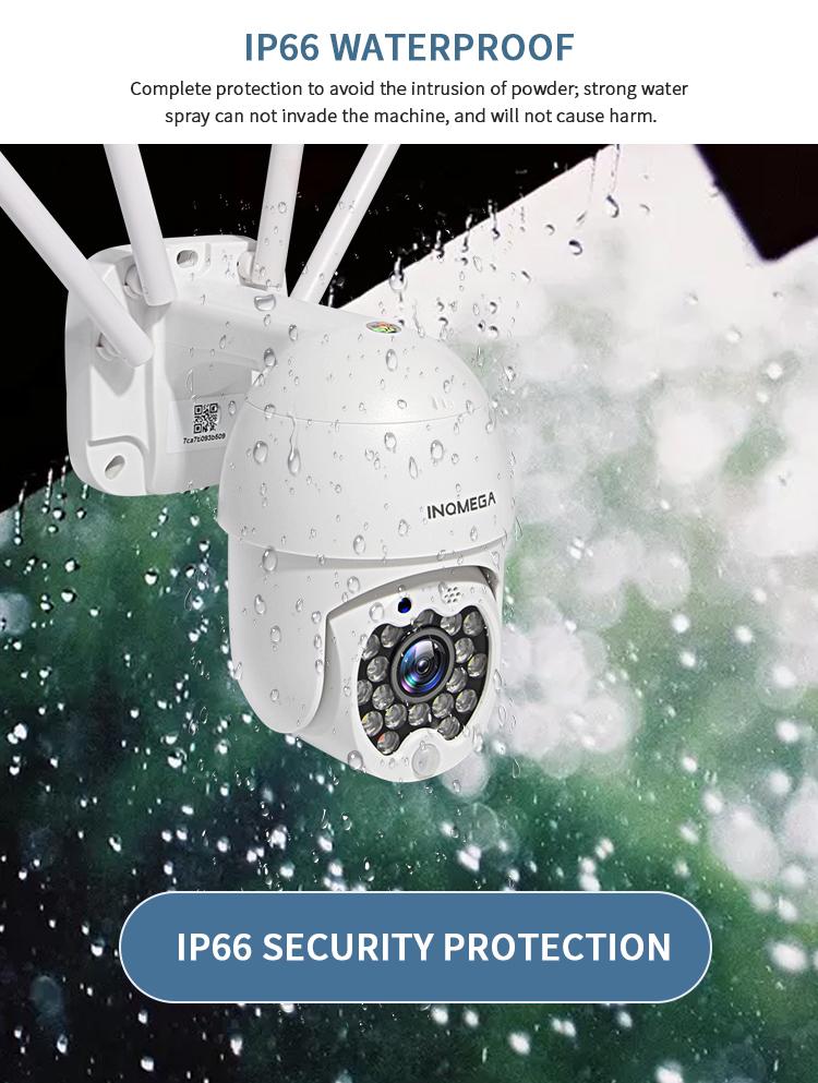 

INQMEGA Network Speed Dome 2.4MP Mini PTZ IP Camera WiFi Wireless CCTV Camera Outdoor Security Surveillance Waterproof