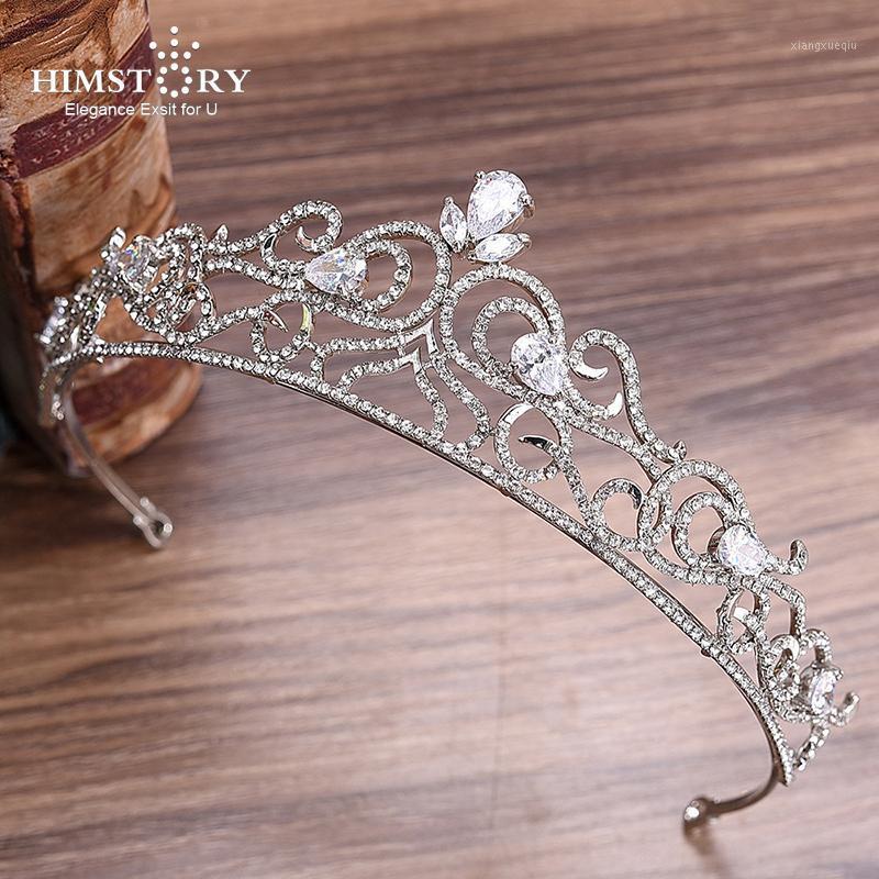 

Hair Clips & Barrettes Himstory European Zircon Rhinestones Crystal Tiaras Crowns Bride Diadem Pageant Engagement Headbands Wedding Accessor, Golden;silver