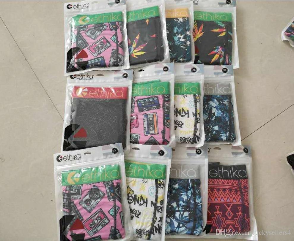 

Ethika clothing large boxer underwear men's fitness shorts camouflage men's underwear random mix exclusive packaging jgfh