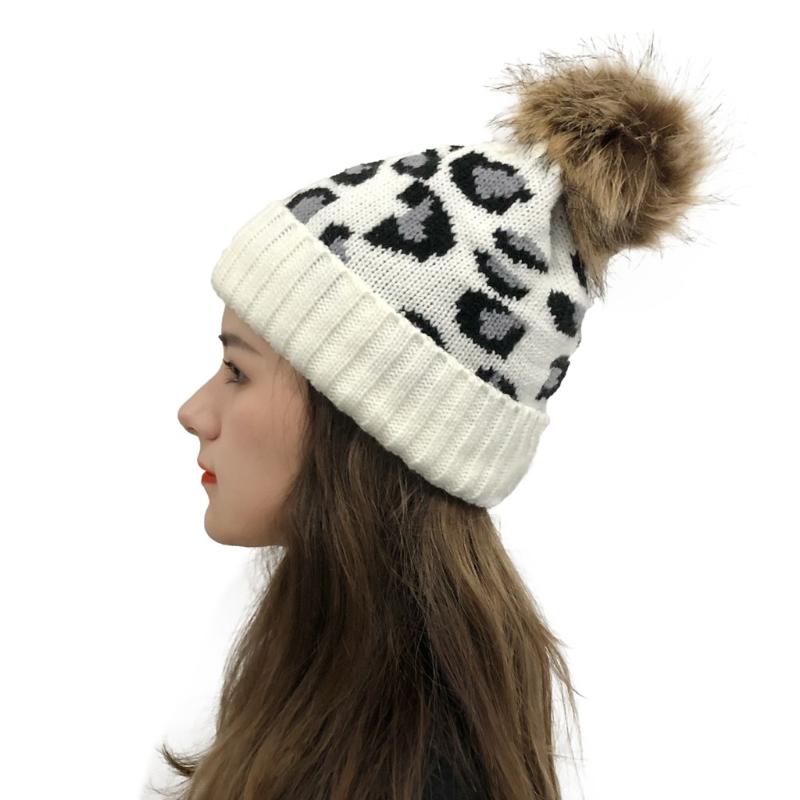 

Leopard Beanie Hat For Women Men Winter Hat Knitted Autumn Unisex Ladies Warm Bonnet Cap Czapka Zimowa Damska 2020