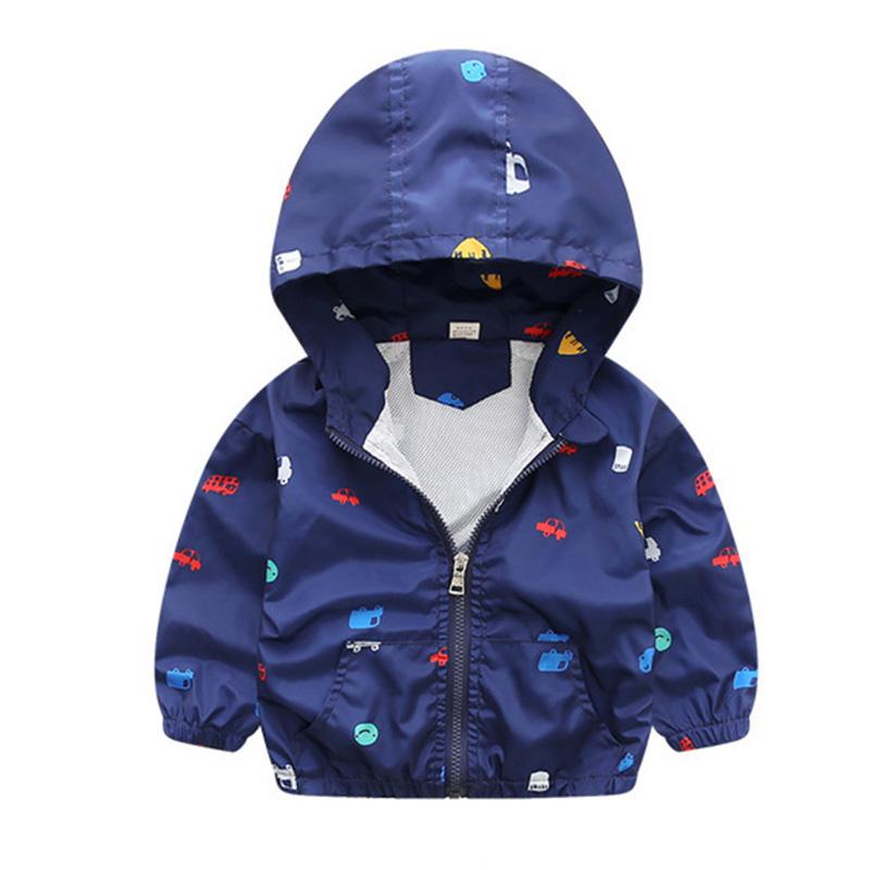 

Boys Girls Jacket New Autumn Winter long -Sleeve All-Purpose Coloret Toddler Cartoon Printing Jacket Windbreaker Kids Clothes, Bn853-white