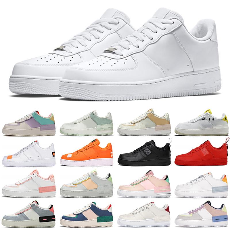 

men women casual shoes air force 1 with box white black sneaker wheat volt orange red womens spruce aura pastel mens sneakers trainer size EUR 36-45#, Customize