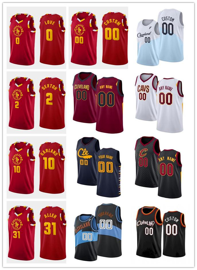 

75th Custom Men Women Youth Cleveland's Cavaliers's Kevin 0 Love Collin 2 Sexton Darius 10 Garland Jarrett 31 Allen Basketball Jerseys, Color