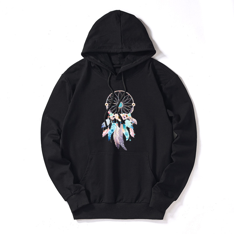 

Wholesale DIY Sweatshirts Womens 2020 New Arrival Dreamcatcher Print DIY Hoodies Womens Fashion Trendy Pullovers Streetwear DIY Clothing, Black