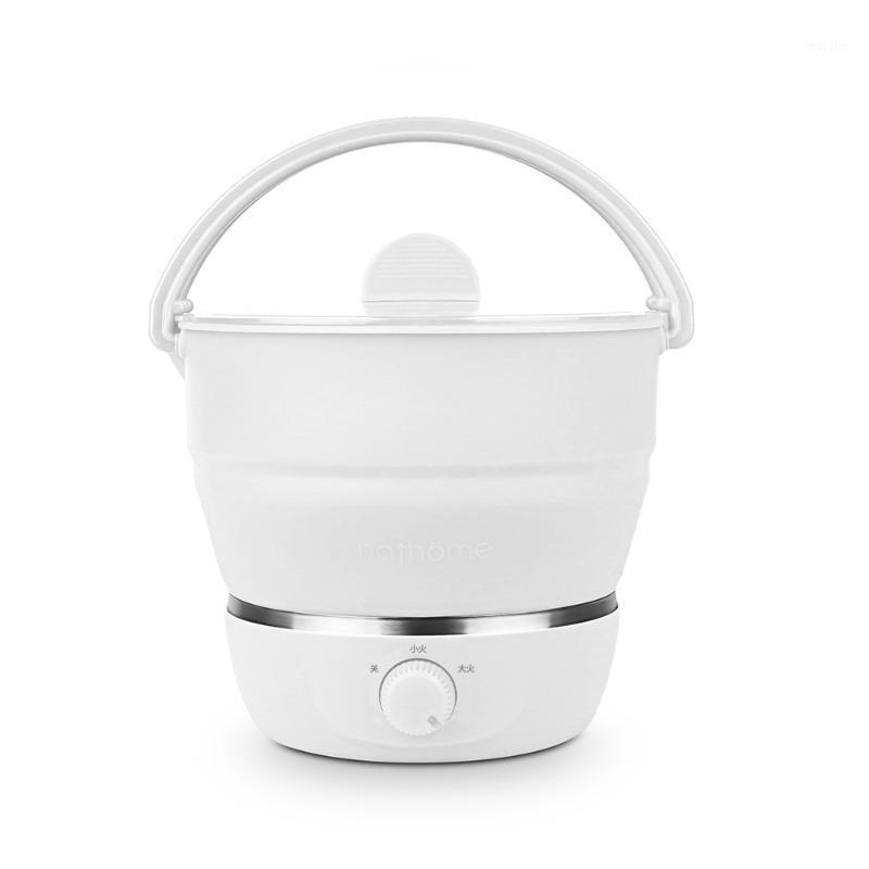 

1L Folded grade Silicone slow cooker portable cooking pot Mini hot pot Travel electric cooker 3gear adjustment 100-240V1