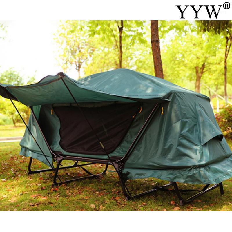 

Outdoor Single Person Tent Camping Hiking Fishing Tent Double Layer Rainproof Travel Off Ground Portable Oxford1