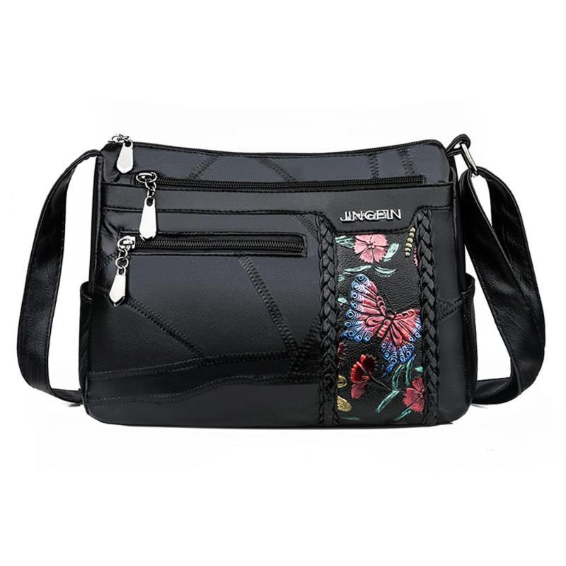 

Women Elegant Flower Printed Shoulder Bag Fashion Leather Crossbody Handbag Messenger Bag Lady Travel Large Capacity 2021