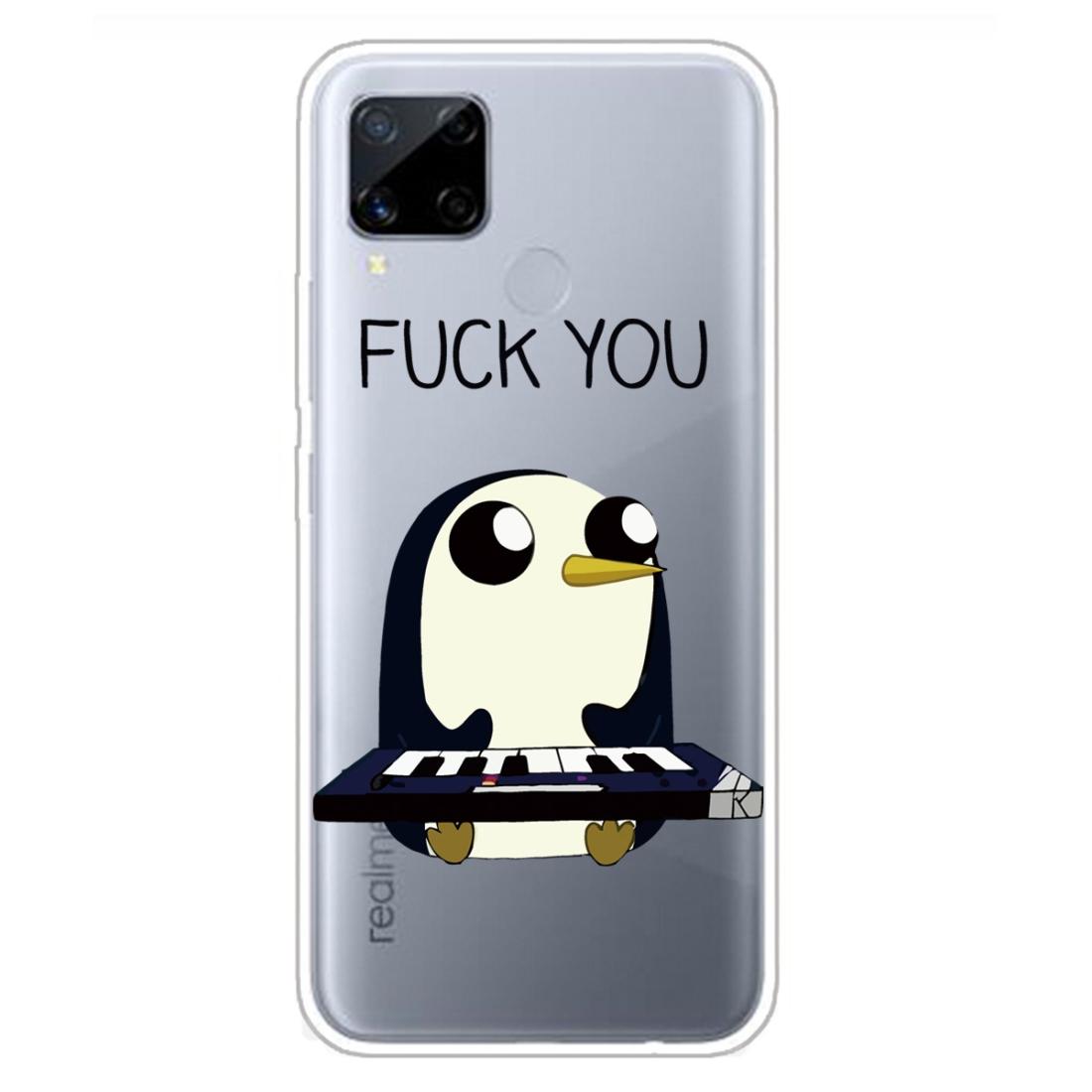 

For OPPO Realme C15 Colored Drawing Clear TPU Cover Protective Cases