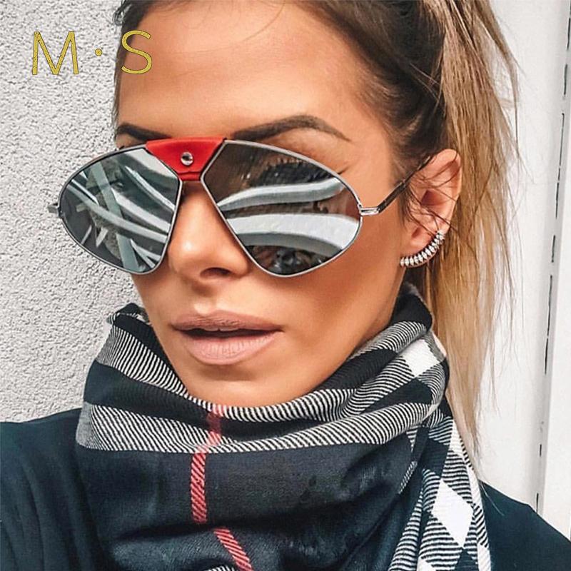 

new pilot sunglasses women oversized eyewear 2020 gradient brown unisex sun glasses for female gift Brand Designer uv400