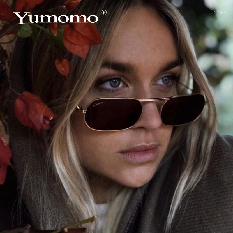 

Sunglasses Women Metal Men Square Fashion Brand Design Lady Vintage Small Frame Plain Sun Glasses UV4001