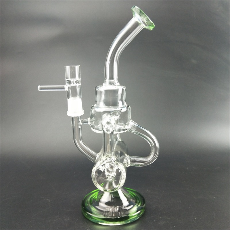 

Green Glass Hookah Water Bong with Ash Catcher Smoking Pipe Oil Dab Rig Tobacco Accessories