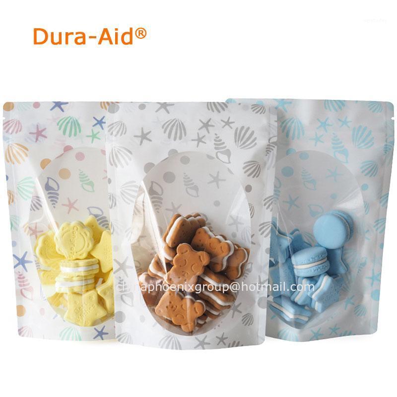 

100pcs/500pcs Stand Up Plastic Packaging Bag Clear Window Self Sealing Reusable Dried Fruits Flower Pack Pouch1