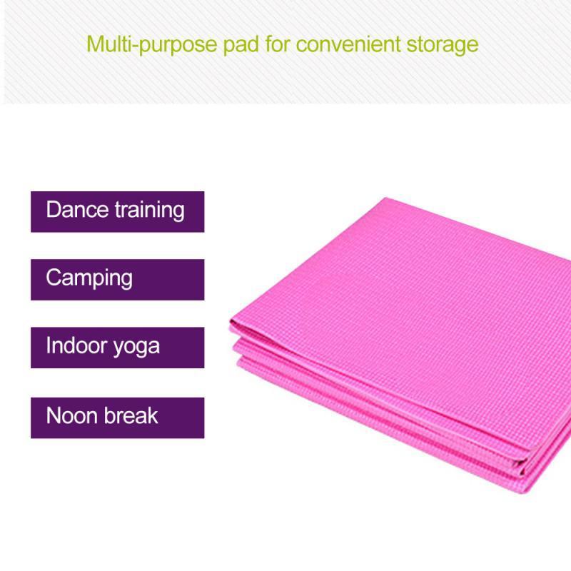 

4mm thick Yoga Mat PVC Anti-slip Folding Fitness mat Fitness Carpet for Exercise Yoga Pilates Indoor sports1, Red