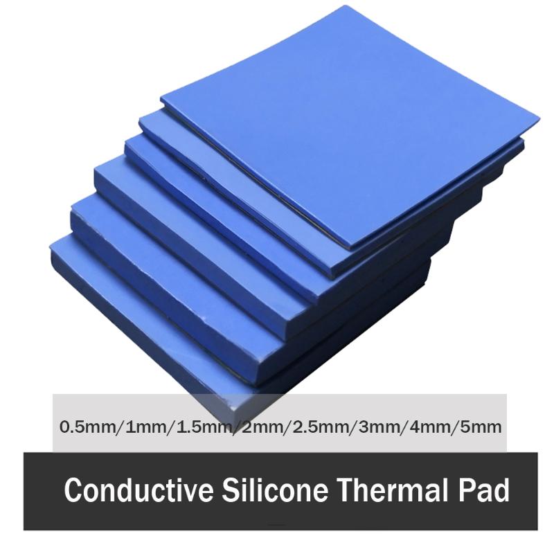 

3Pcs 100x100mm Thermal Pad 0.5mm 1mm 1.5mm 2mm 3mm 4mm 5mm CPU Heatsink Pad Cooling Conductive Silicone Thermal