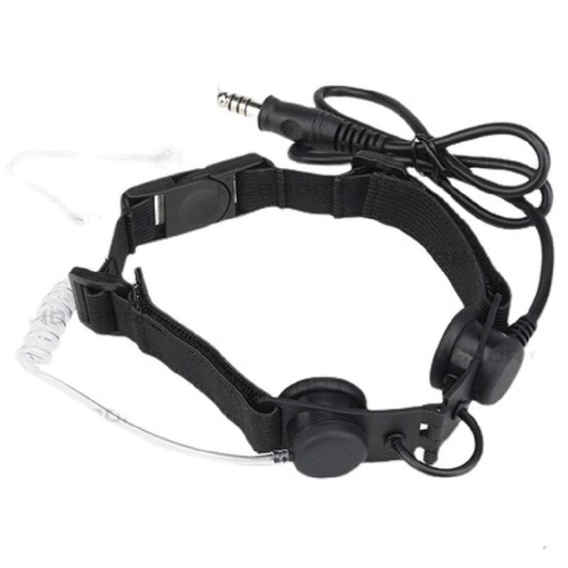 

Tactical Accessories Outdoor Sports Mic Throat Microphone Vacuum Sound Transmission Earphone PE Material