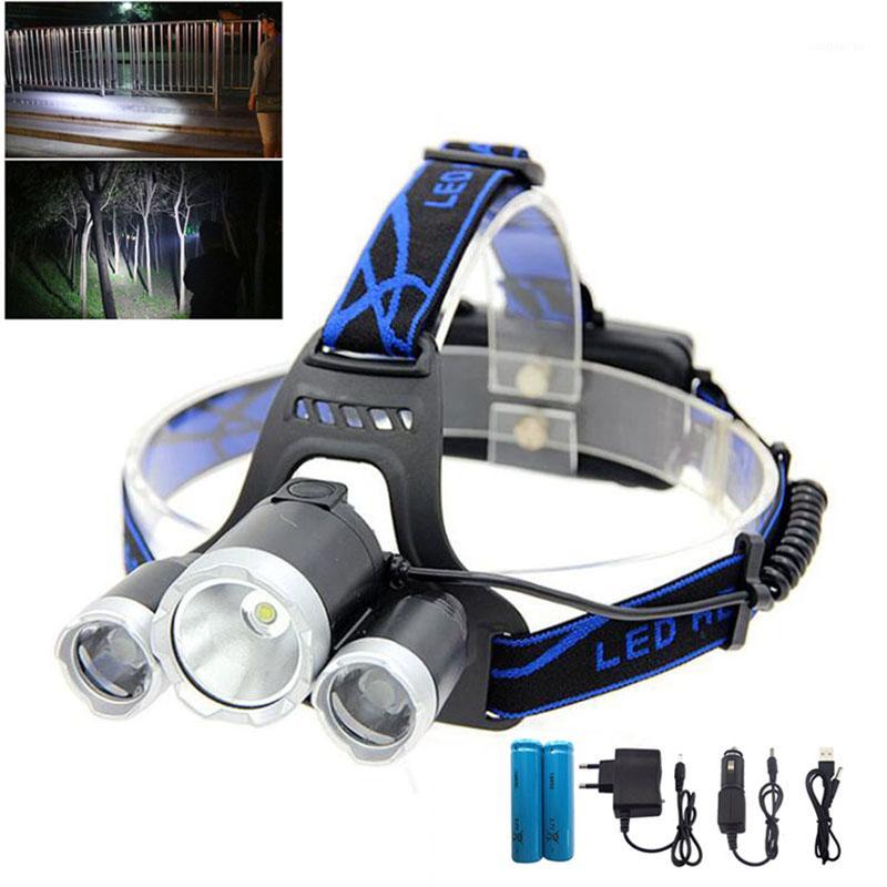 

NEW 3 led Headlamp Headlight T6 2 R2 frontal hoofdlamp High power night head Lamp torch light For fishing 186501