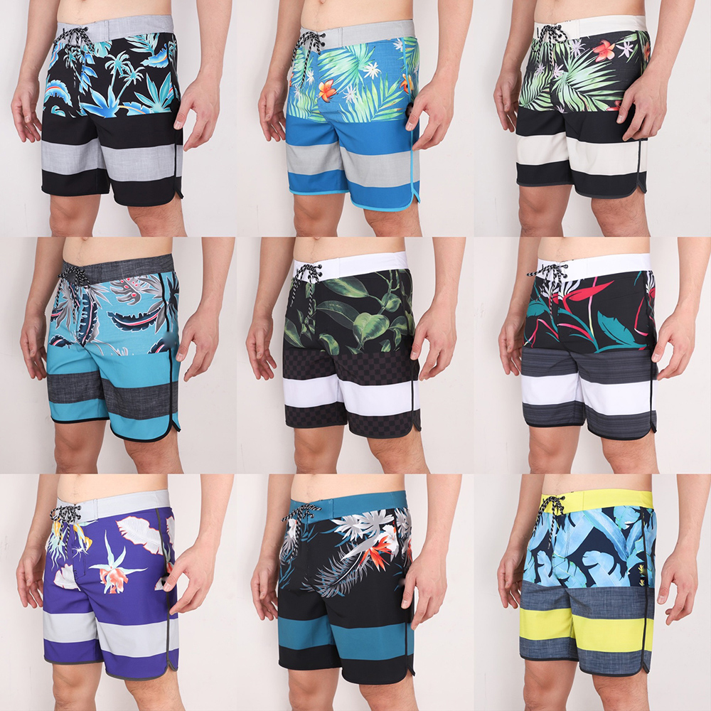 

Bermuda Shorts for Mens Phantom Boardshorts Men Swimwear Surf Swimming Trunks Beach Wear Waterproof Quick Dry Gym Stretch Floral Designs, #8