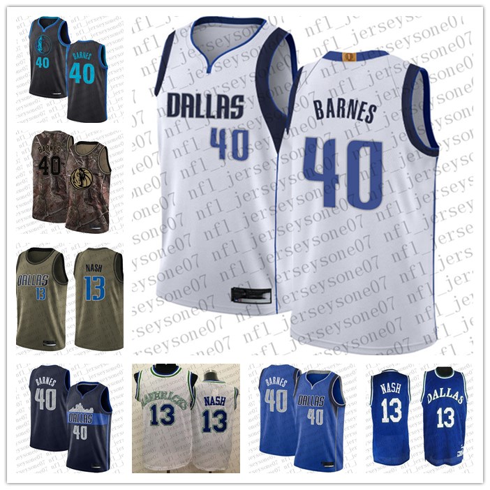 

Men women youth dallas Mavericks 13 Steve Nash #40 Harrison Barnes Blue Stitched Basketball Throwback custom Jersey, Black