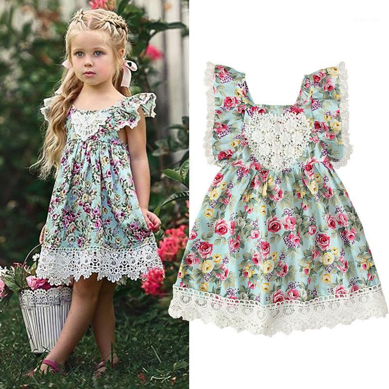 

Girls Dress Cute Children Kids Baby Girls Dresses Clothes Child Printing Summer Sleeveless Kid Garments Clothing 3 To 10 Years1, Green