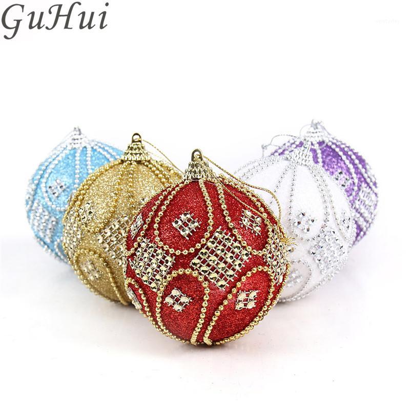 

5pc Bead Chain Christmas Decorations Diamond Foam Balls 8cm Sticky Drill Christmas Balls Xmas Tree Hanging New Year Home1