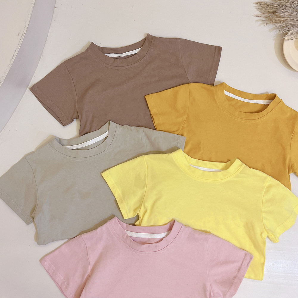 Kids T-shirt Baby Tee Girl Clothes Babys Clothing child Sets Summer Toddler Pajamas Casual short sleeve T shirts Tops Tees cotton monogram print-image-754567064