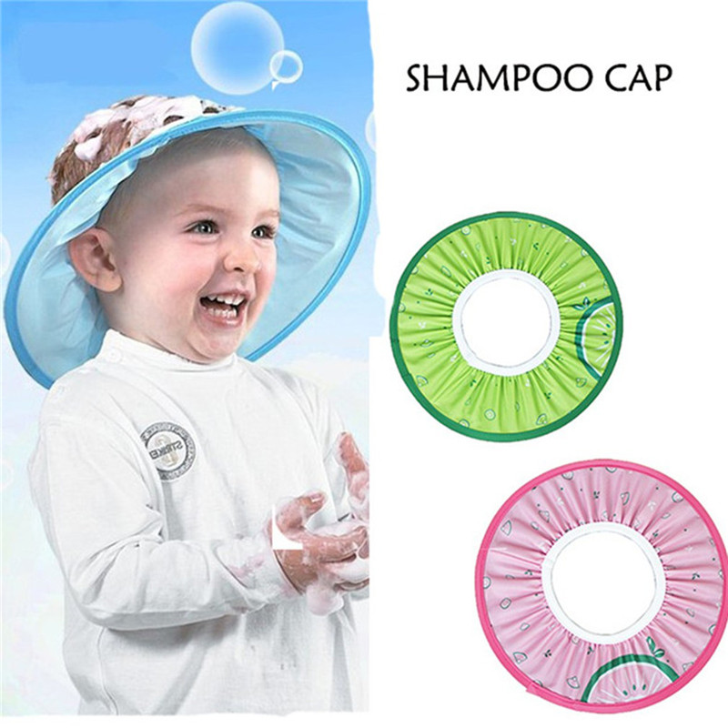 

Wash Hair Shield Caps Baby Hat Cartoon Fruits Kids Shampoo Cute Bathing Supplies Soft Safe Toddler Adjustable Shower Protect Cap