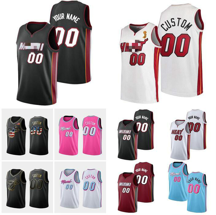 

Custom men's basketball jersey Miami heat 3 dwayne wade 22 Jimmy butler Any name and number Swingman Jersey, Black;red