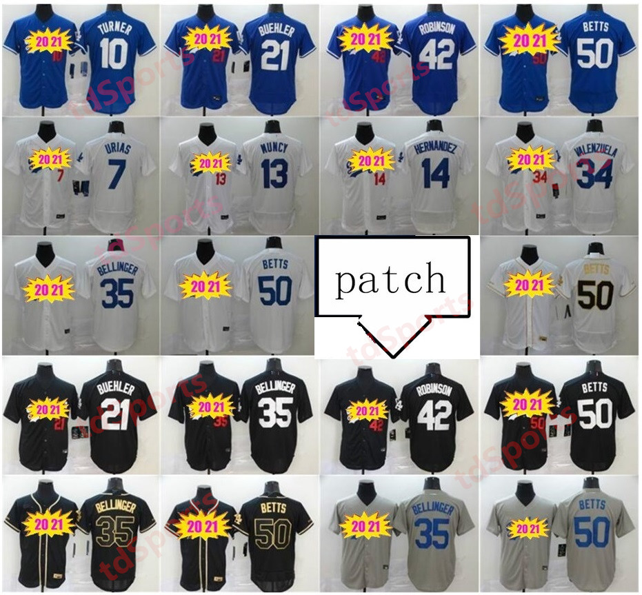 

New 2020 Men 50 Mookie Betts 35 Cody Bellinger 10 Justin Turner Baseball 13 Max Muncy 22 Clayton Kershaw 14 Enrique Hernandez jerseys, As shown in illustration