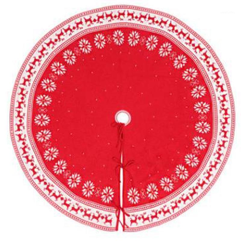 

Best Snow Flower Elk Christmas Tree Skirt Rustic Xmas Tree Skirt for Christmas Decorations Indoor Outdoor1