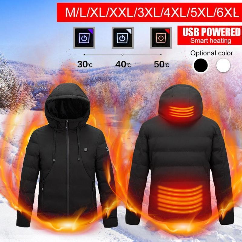 

Heated Jacket Electric Outdoor USB Heated Coat Thermal Jacket Washable Clothing Heating Vests For Men Winter Dropshippin1, White