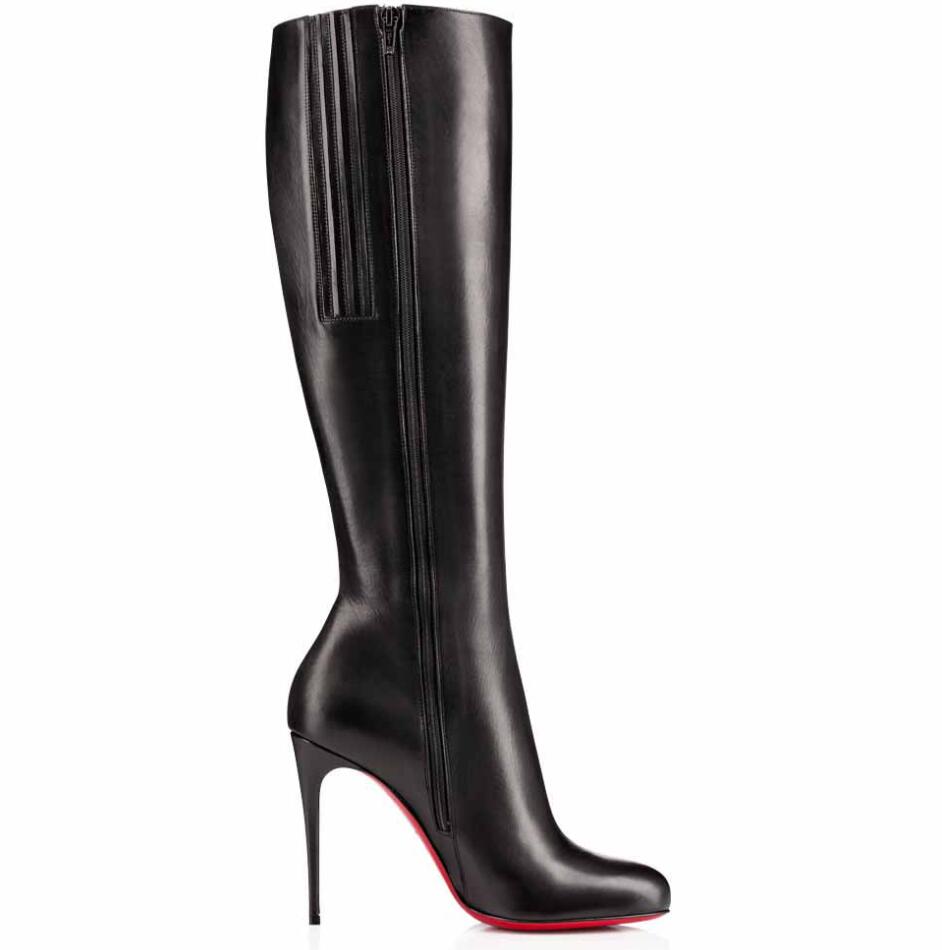 

Famous Winter Women's Red Bottom Boots Bianca Botta Tall Boots High Heels High Quality Brands Red Sole Booty Knee Boots Party Wedding