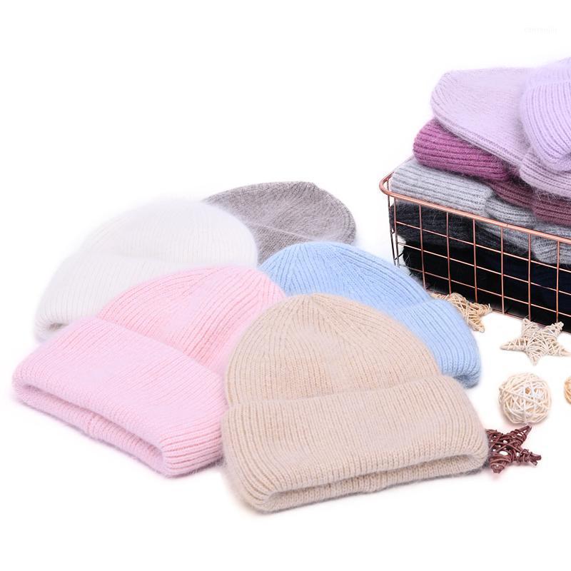 

Casual Women's Hats Cashmere Wool Knitted Beanies Autumn Winter Brand New Three Fold Thick 2021 Knitted Girls Skullies Beanies#21