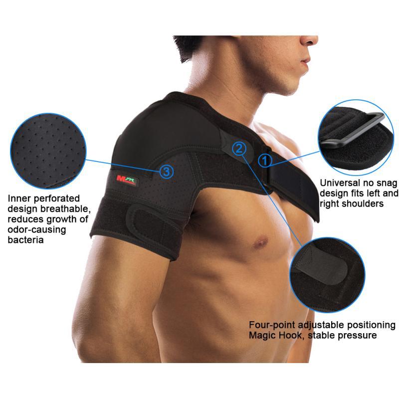 

Neoprene Shoulder Support Brace Breathable Strap Arthritis Dislocation 1pcs Sports Safety Back Support Shoulder pads, Left hand