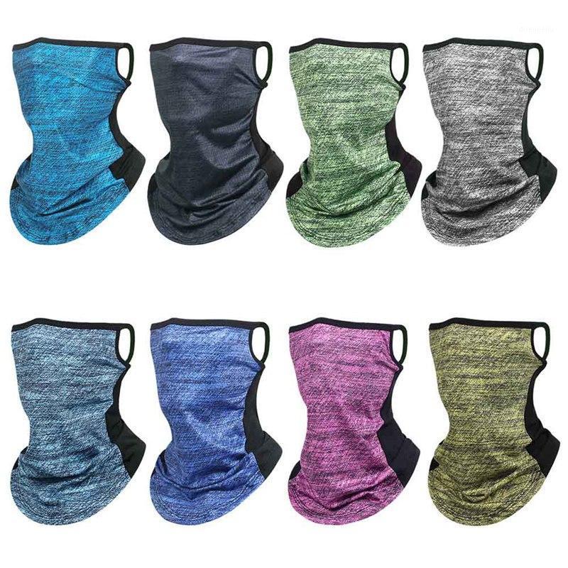 

Ice Silk Triangle Bandana Face Solid Scarf Neck Gaiter Cover Hang Ear Scarf Sunshade Fishing Head Bandage Running Hiking Cycling1, Grey