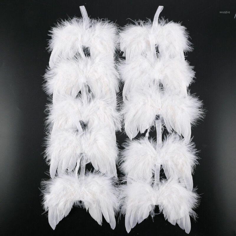 

White Feather Wing Lovely Chic Angel Christmas Tree Decoration Hanging Ornament Home Party Wedding Ornaments Christmas Decorations1
