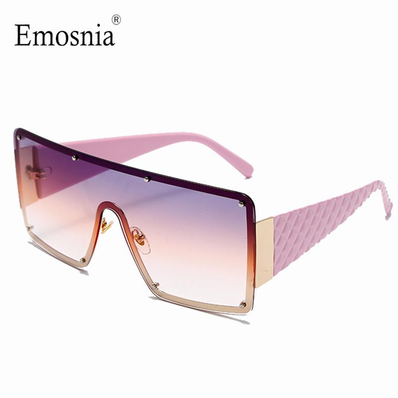 

Sunglasses Oversized Square Women Fashion Unisex Sun Glasses One Piece Lens Men Big Frame Flat Top 2021 Eyeware Ladies UV400