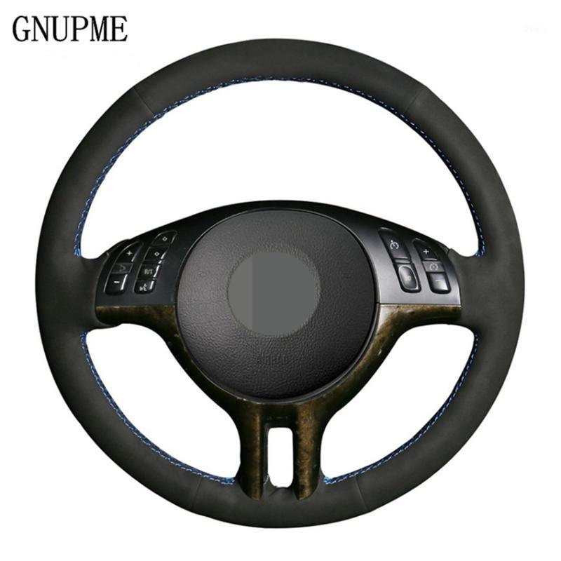 

Black Soft Suede Leather DIY Hand-stitched Car Steering Wheel Cover for E39 E46 X5 325i E531