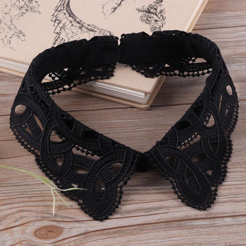 

Neck Ties 1Pcs Black&white Women Fake Collar Party Blouse Lace Hollow Detachable 1