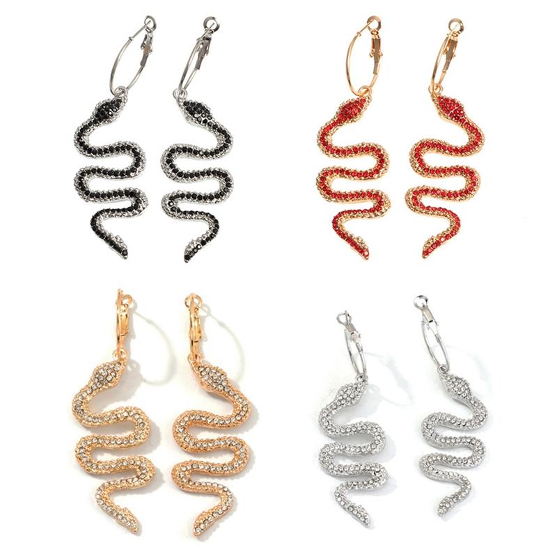 

Stud Punk Long Snake Earrings For Women Metal Exaggerated Tassel Jewelry