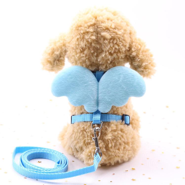 

2021 Breathable Polyester No Pull Dog Harness Vest Angle Wing Adjustable Pet Harness For Small Medium Dogs Cats Puppy