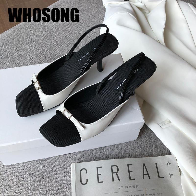 

New Summer Women Sandals Girls Square Toe Sandals Woman Black Shoes Ladies Sexy Thin Heels Female Brand Zapatos De Mujer1