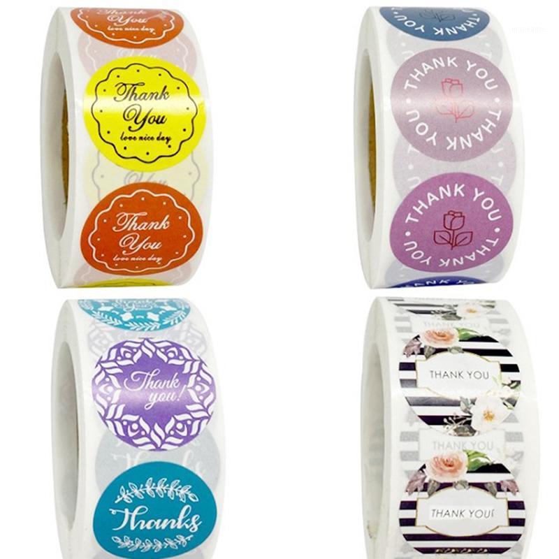 

Thank You Stickers Round Natural Kraft 500 Labels Per Roll Cute Stickers For Cake Packaging Seal Labels Handmade Sticker1