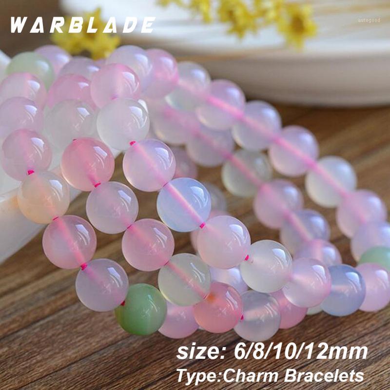 

Charm Bracelets WarBLade Natural Stone Candy Colors Quartz Crystal Beads Beaded Stretch Bangles For Women Men 20211