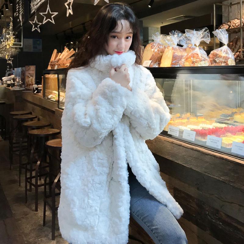 

Women 2021 Autumn Winter Teddy Coat Female Faux Fur Coats Thick Warm Fluffy Pockets Plush Jacket Ladies Overcoat Outerwear C85, Beige