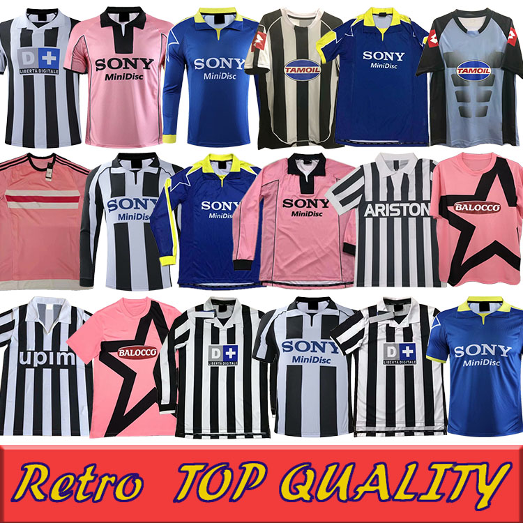 

Retro DEL PIERO soccer jersey 84 85 92 95 96 97 98 99 02 03 11 91 ZIDANE Ancient maillot DAVIDS Oldest shirt, 1995 pink