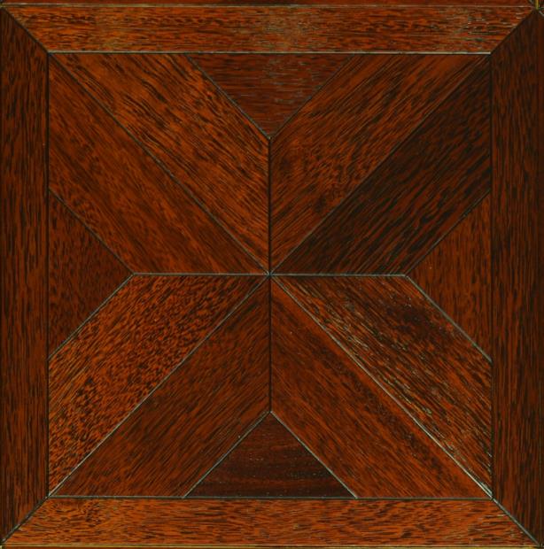 Red Merbau wood Flooring hardwood marquetry designed art parquet medallion inlay tile Bedroom Walls Living room TV backdrop Wooden floor panels d-image-254531087